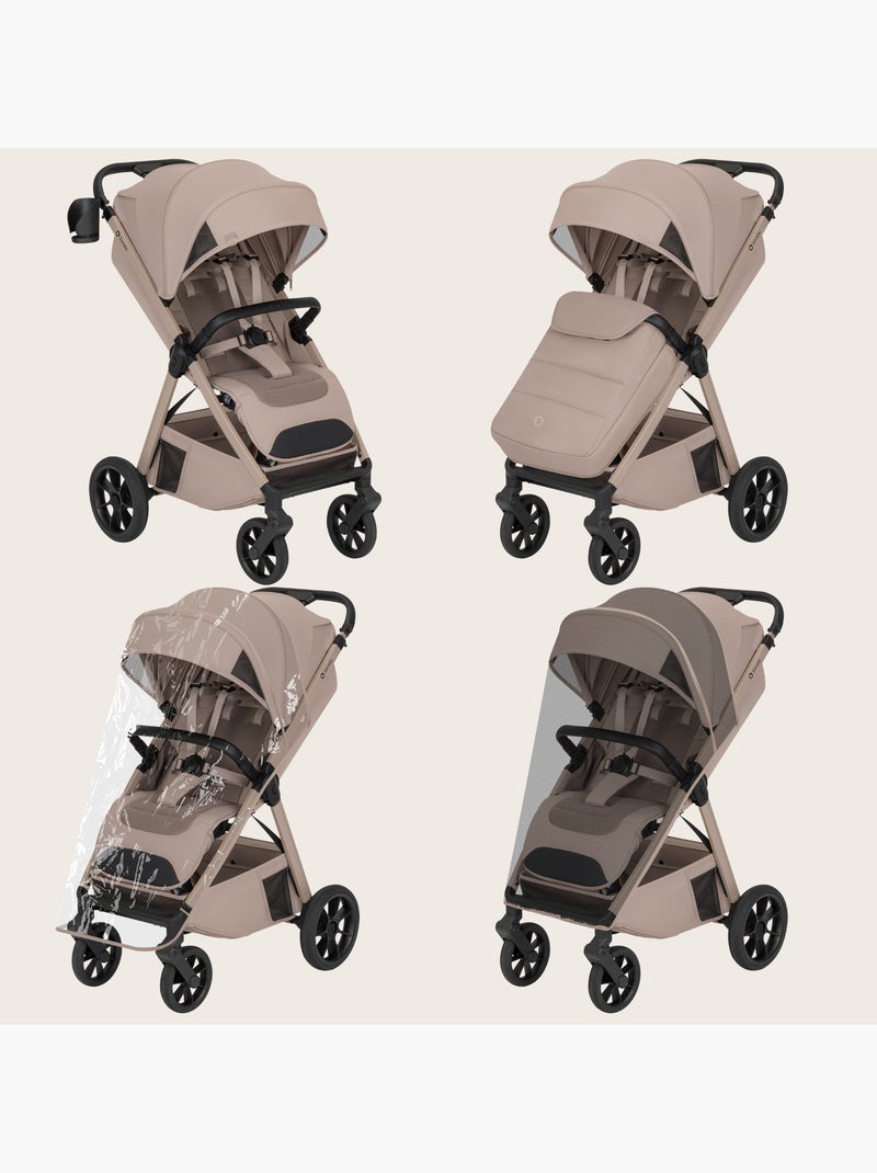Poussette canne compacte lionelo bett- légère & pliable - légère & pliable - jusqu'à 22 kg Beige clair - Kiabi
