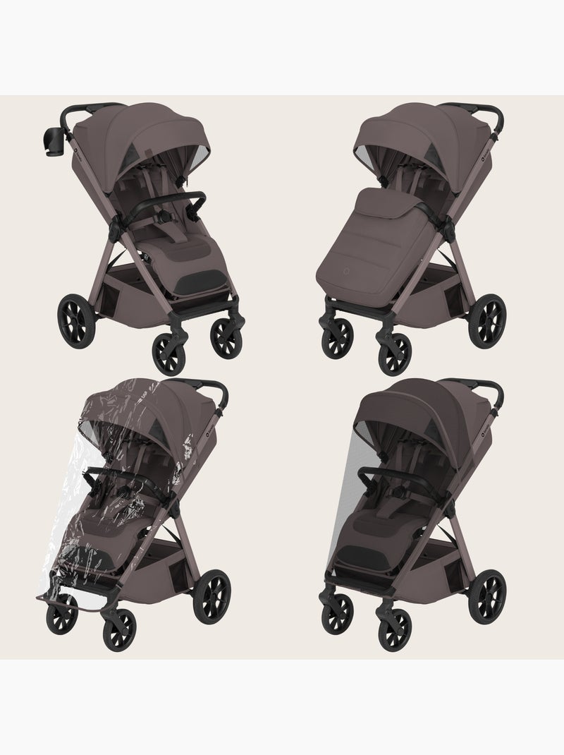 Poussette canne compacte lionelo bett- légère & pliable - légère & pliable - jusqu'à 22 kg Beige foncé - Kiabi