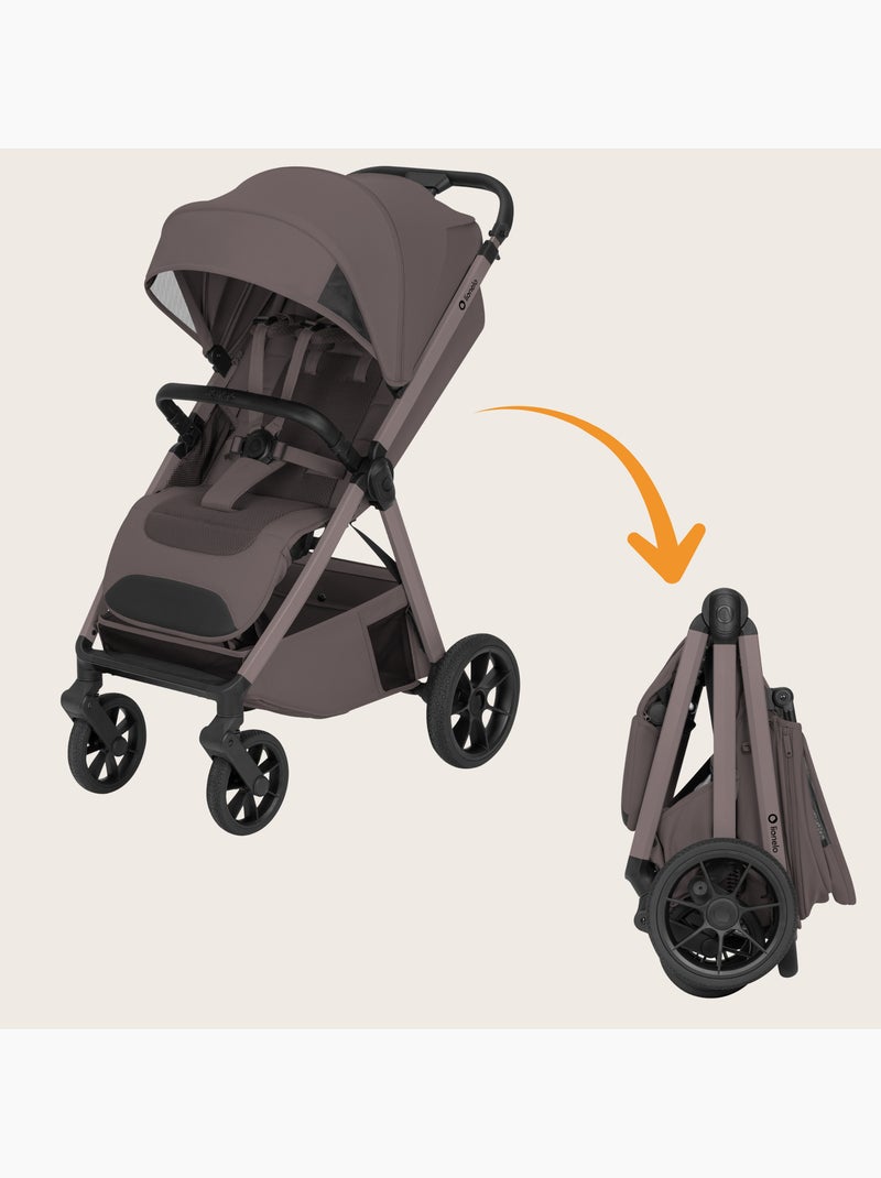 Poussette canne compacte lionelo bett- légère & pliable - légère & pliable - jusqu'à 22 kg Beige foncé - Kiabi