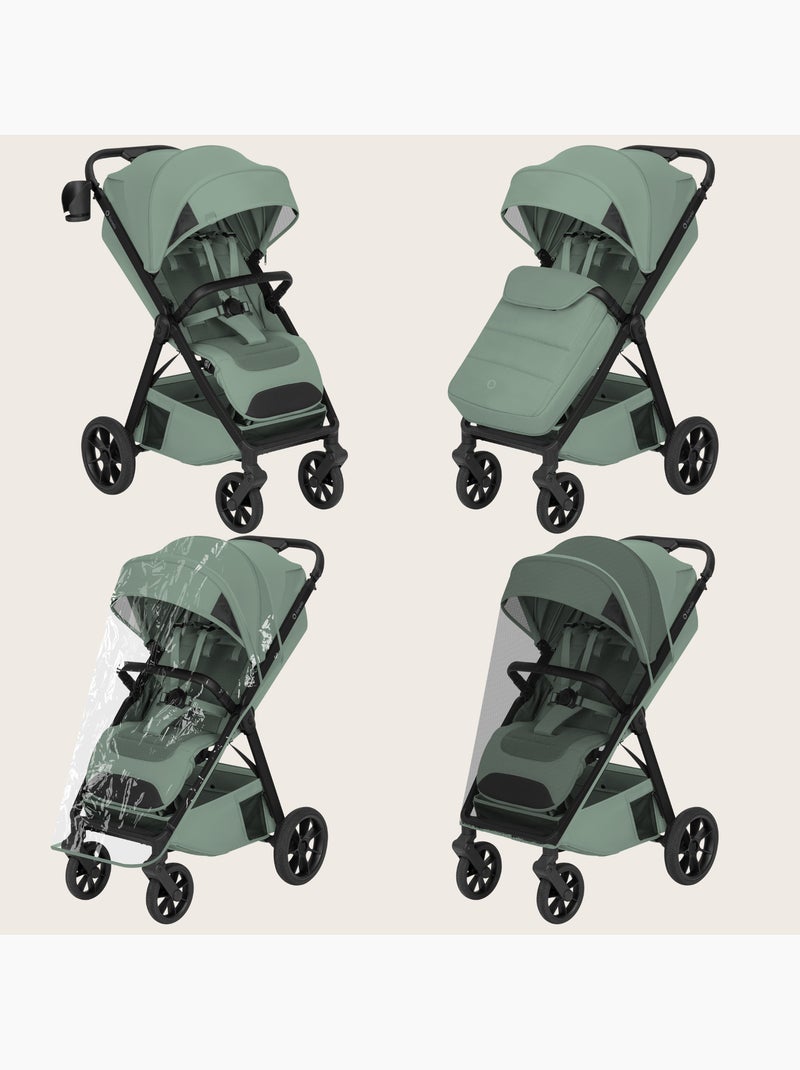 Poussette canne compacte lionelo bett- légère & pliable - légère & pliable - jusqu'à 22 kg Vert - Kiabi