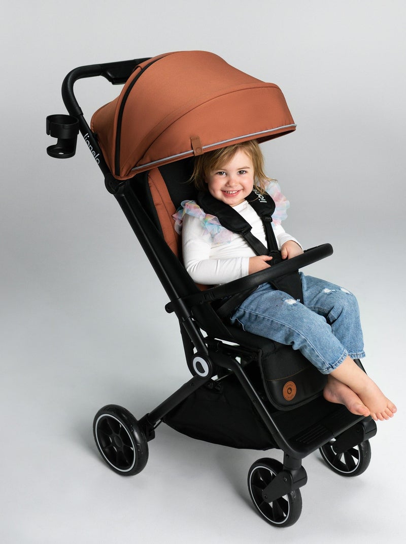 Poussette canne compacte LIONELO Cloe - Légère & pliable - Légère & pliable - Jusqu'à 22 Kg Noir Orange Noir - Kiabi