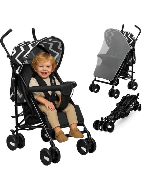 Poussette canne compacte LIONELO Elia - Légère - 6-36 mois - Moustiquaire incluse - Kiabi Poussette canne compacte LIONELO Elia - Légère - 6-36 mois - Moustiquaire incluse - Kiabi