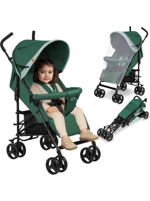 Poussette canne compacte LIONELO Elia - Légère - 6-36 mois - Moustiquaire incluse - Kiabi Poussette canne compacte LIONELO Elia - Légère - 6-36 mois - Moustiquaire incluse - Kiabi