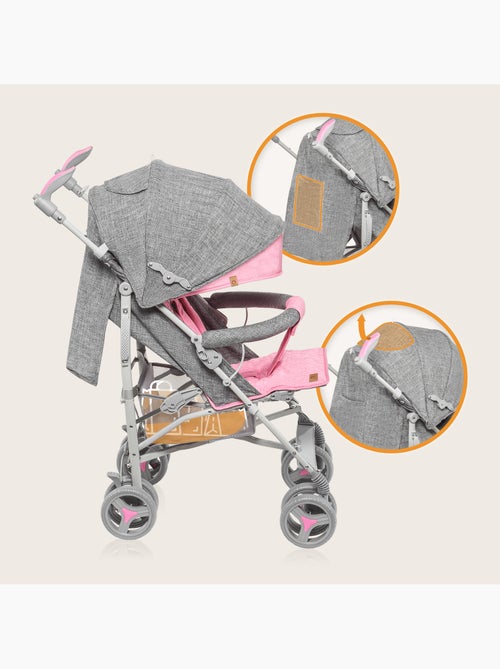 Poussette canne compacte LIONELO Irma - 6-36 mois - Moustiquaire inclus - Léger - Amortisseurs avant - Kiabi Poussette canne compacte LIONELO Irma - 6-36 mois - Moustiquaire inclus - Léger - Amortisseurs avant - Kiabi