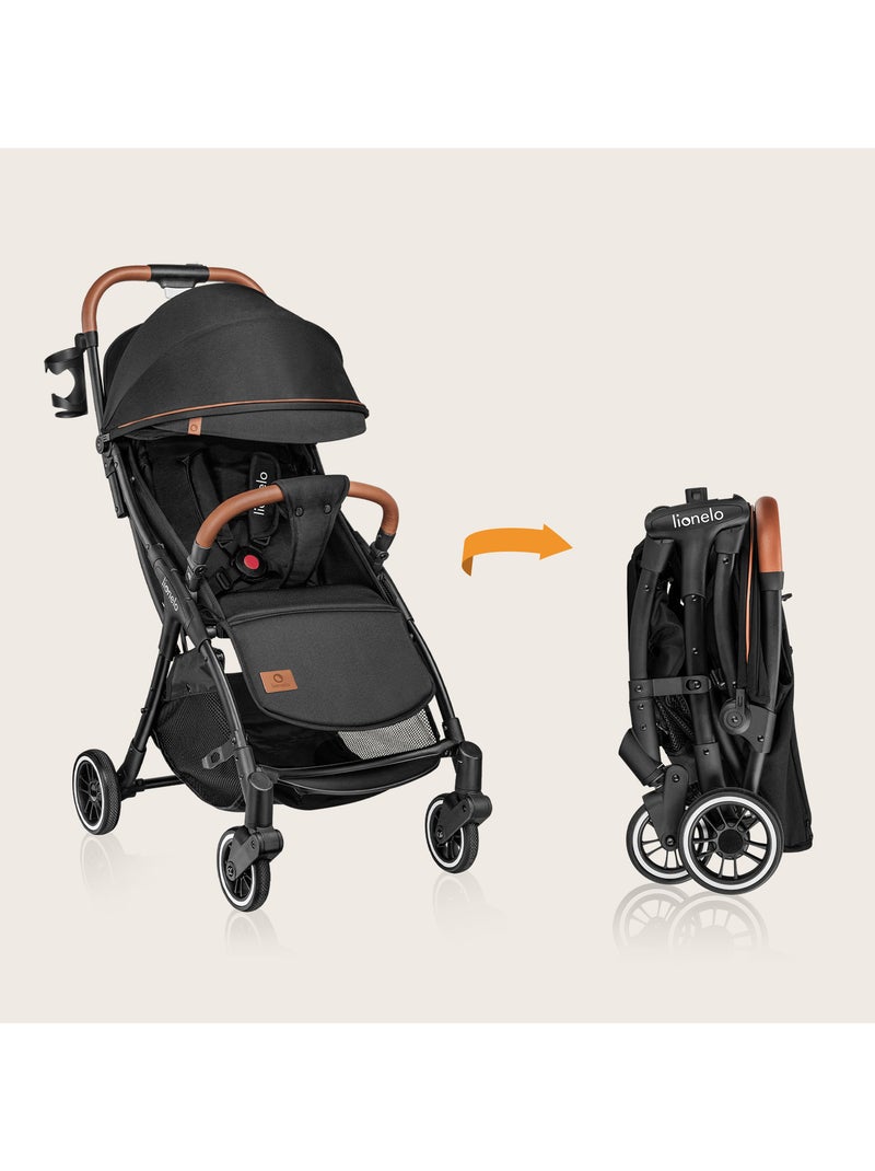 Poussette canne compacte LIONELO Julie One - Jusqu'à 22 Kg - Légère & pliable - Accessoires Noir - Kiabi