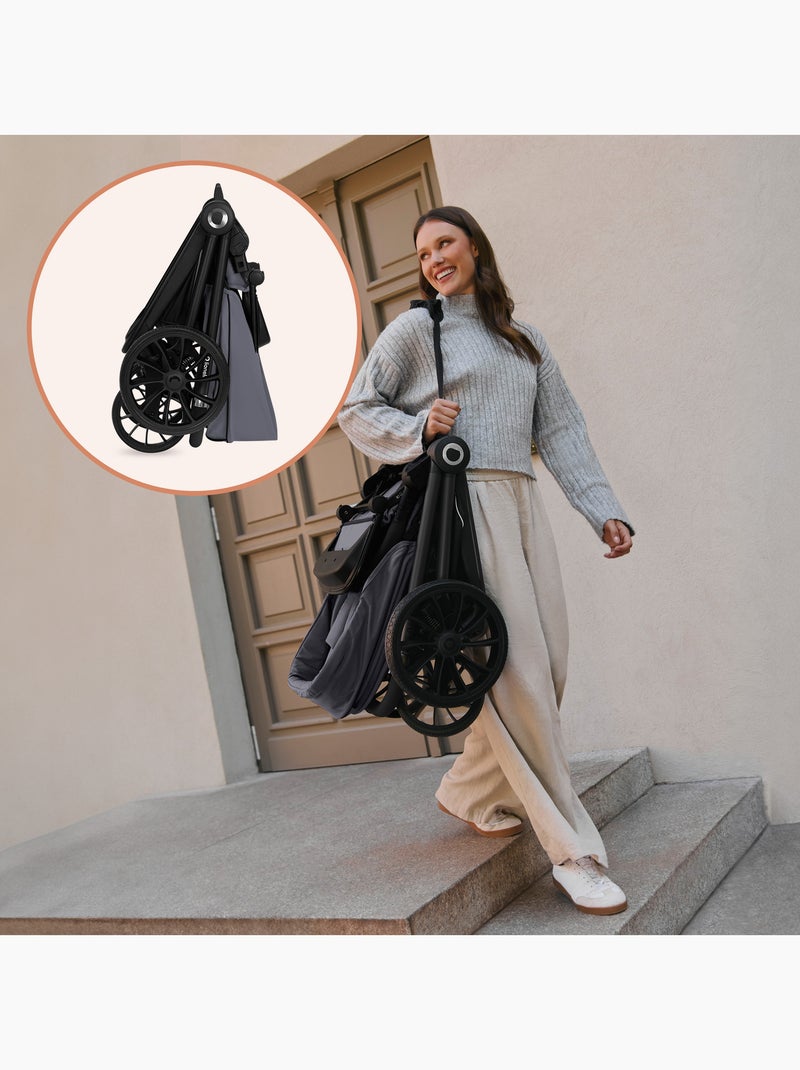 Poussette canne compacte LIONELO Mika Plus - Jusqu'à 22 kg - Légère & pliable - Accessoires Gris - Kiabi