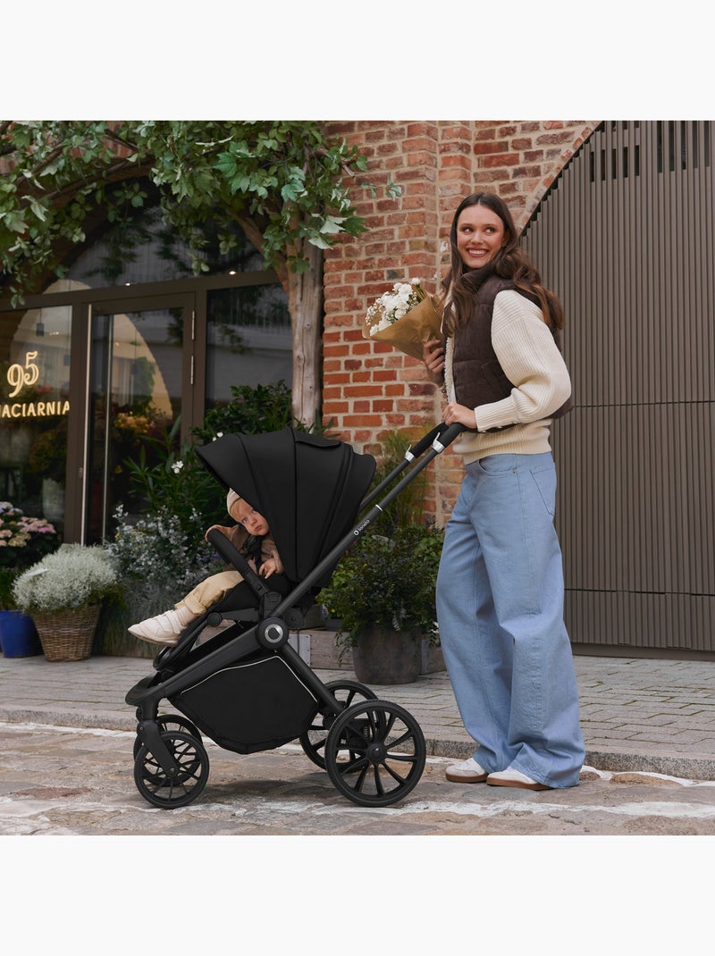 Poussette canne compacte LIONELO Mika Plus - Jusqu'à 22 kg - Légère & pliable - Accessoires Noir - Kiabi