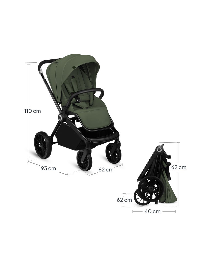 Poussette canne compacte LIONELO Mika Plus - Jusqu'à 22 kg - Légère & pliable - Accessoires Vert - Kiabi