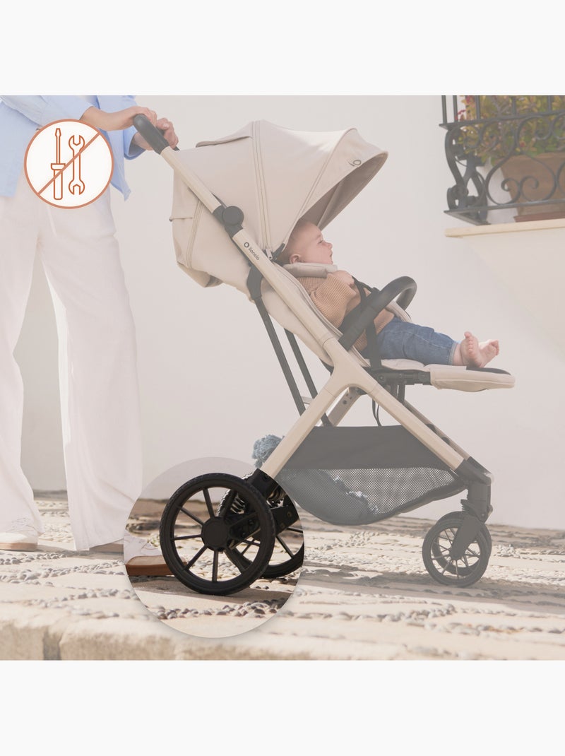 Poussette compacte LIONELO Cloe Plus - Grandes roues - Pliage automatique - Ventilation Vert - Kiabi
