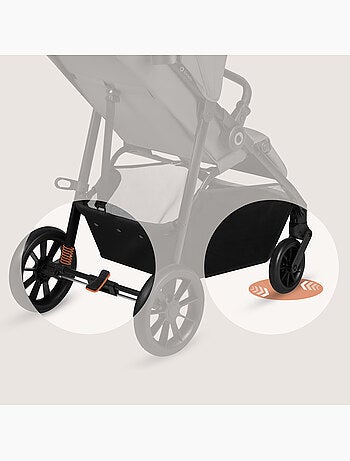 Poussette compacte LIONELO Emerald - Légère - Amortissements - Pliage à une main - Grand panier