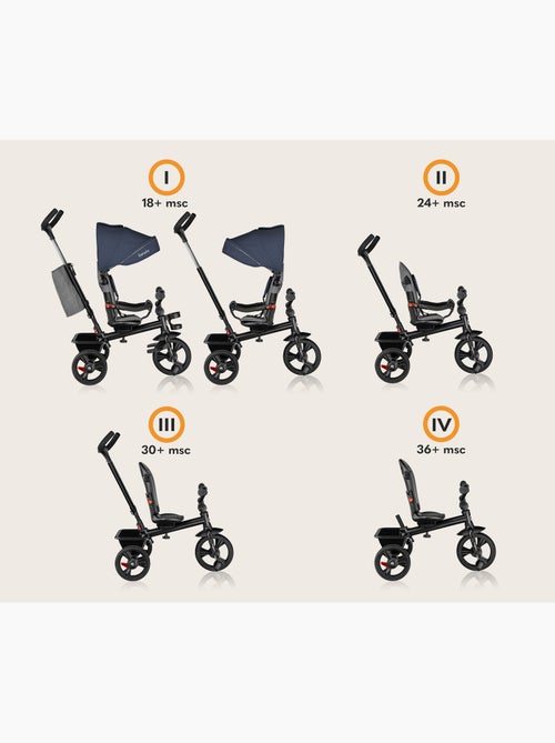 Poussette et tricycle bébé LIONELO Haari - Jusqu'à 25 Kg - Siège réversible - Panier et Sac inclus - Kiabi Poussette et tricycle bébé LIONELO Haari - Jusqu'à 25 Kg - Siège réversible - Panier et Sac inclus - Kiabi