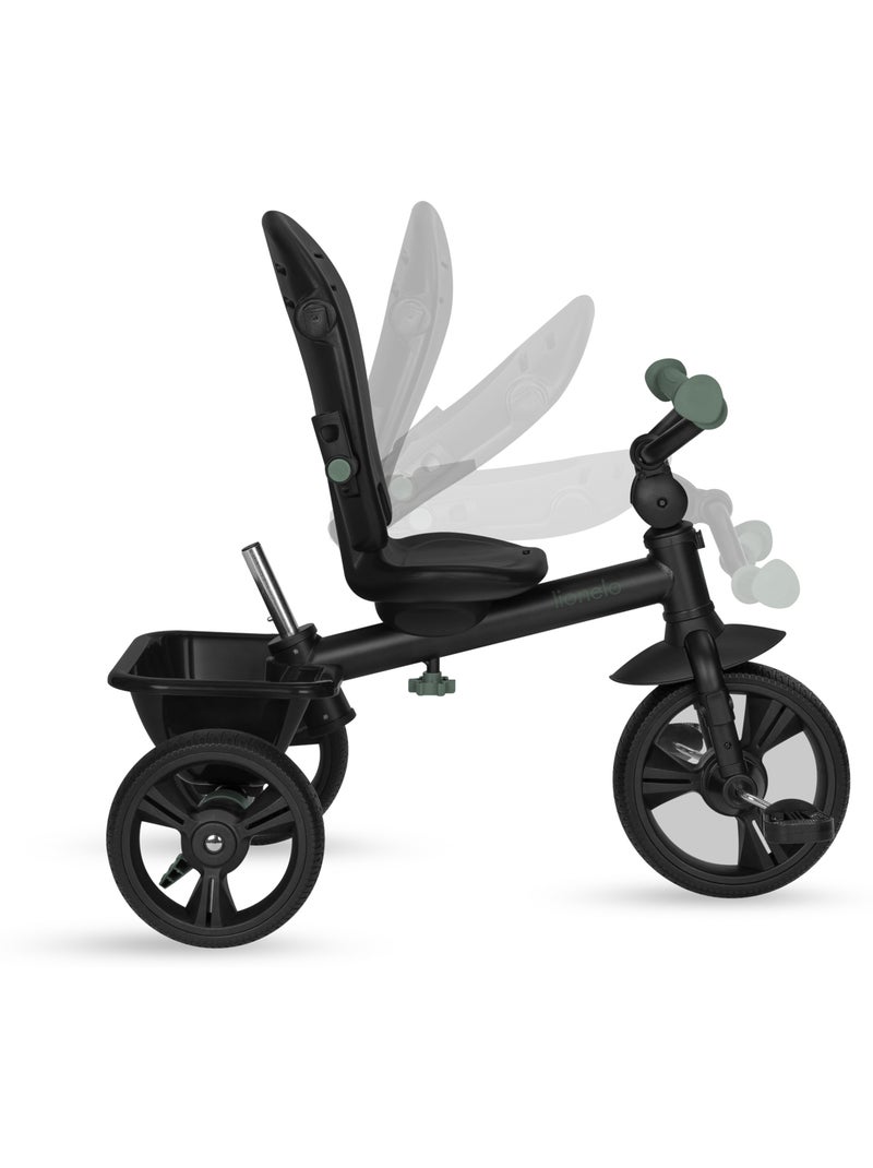 Poussette et tricycle bébé lionelo haari - jusqu'à 25 kg - siège réversible - panier et sac inclus Vert clair - Kiabi