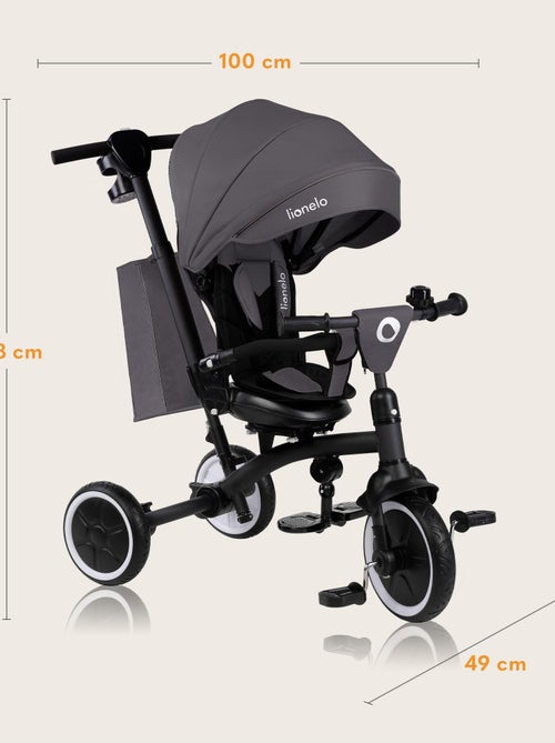 Poussette et tricycle bébé LIONELO Tris Plus - Jusqu'à 25 Kg - Siège réversible - Accessoires inclus - Kiabi Poussette et tricycle bébé LIONELO Tris Plus - Jusqu'à 25 Kg - Siège réversible - Accessoires inclus - Kiabi