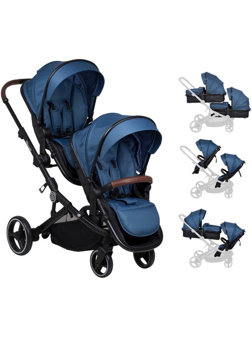 Poussette jumeaux 2-en-1 Twinner, également adaptée comme poussette pour frères et sœurs – babyGo - Kiabi