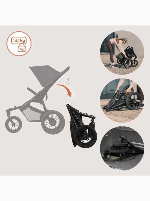 Poussette tout terrain LIONELO Azura - Sportive - Jusqu'à 22kg - Frein double - Habillage pluie - Kiabi Poussette tout terrain LIONELO Azura - Sportive - Jusqu'à 22kg - Frein double - Habillage pluie - Kiabi