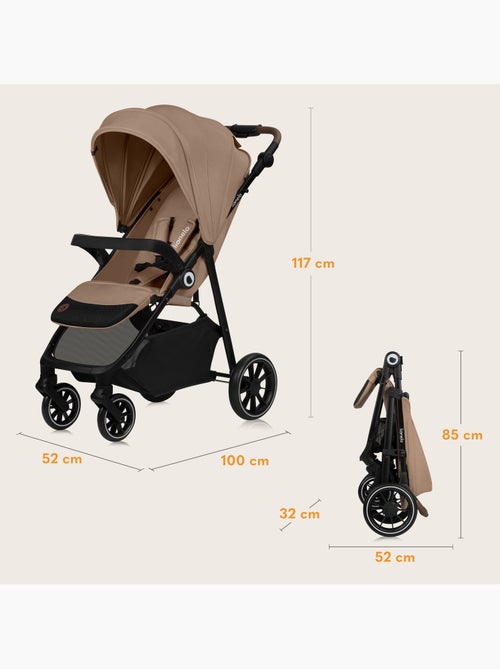 Poussette tout terrain LIONELO Emma One - Pliage rapide - Grand roues - 6-48 mois - Kiabi Poussette tout terrain LIONELO Emma One - Pliage rapide - Grand roues - 6-48 mois - Kiabi