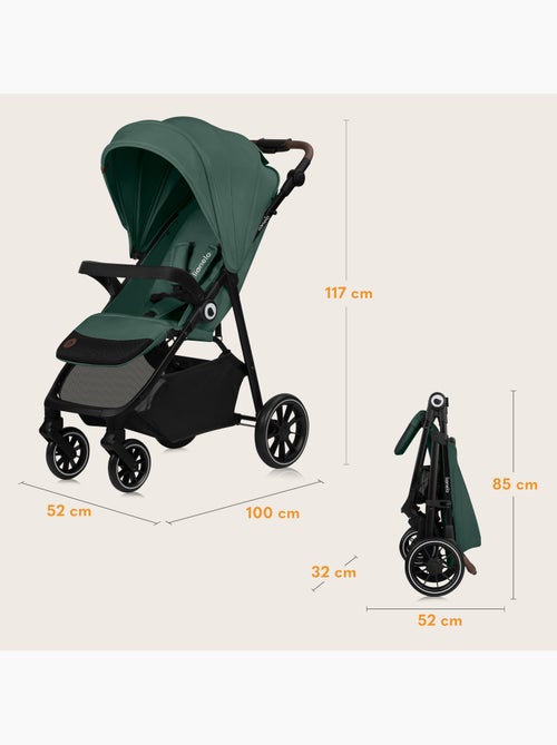 Poussette tout terrain LIONELO Emma One - Pliage rapide - Grand roues - 6-48 mois - Kiabi Poussette tout terrain LIONELO Emma One - Pliage rapide - Grand roues - 6-48 mois - Kiabi