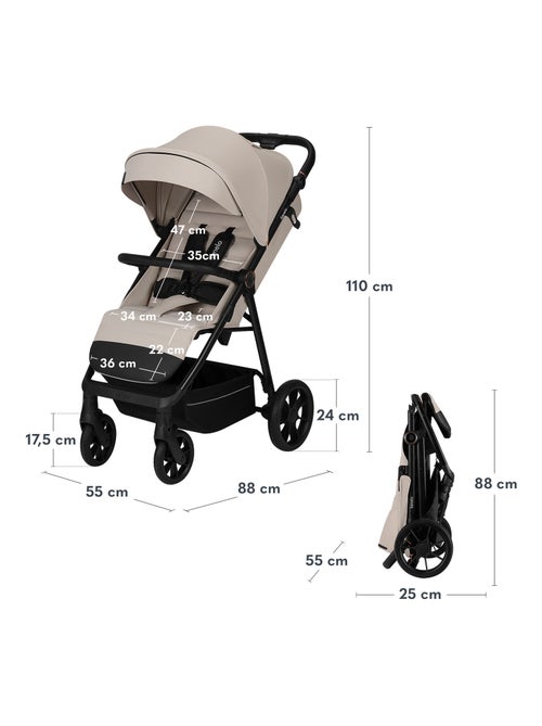 Poussette tout terrain LIONELO Iva - Matériau premium - Jusqu'à 22 kg - Grande espace - Kiabi Poussette tout terrain LIONELO Iva - Matériau premium - Jusqu'à 22 kg - Grande espace - Kiabi