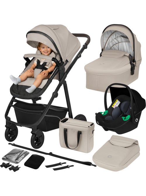Poussette Trio LIONELO Bianka - Jusqu'à 22kg - Pack poussette, nacelle, siège auto et accessoires - Kiabi Poussette Trio LIONELO Bianka - Jusqu'à 22kg - Pack poussette, nacelle, siège auto et accessoires - Kiabi