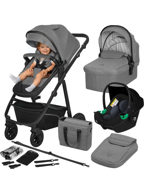 Poussette Trio LIONELO Bianka - Jusqu'à 22kg - Pack poussette, nacelle, siège auto et accessoires - Kiabi