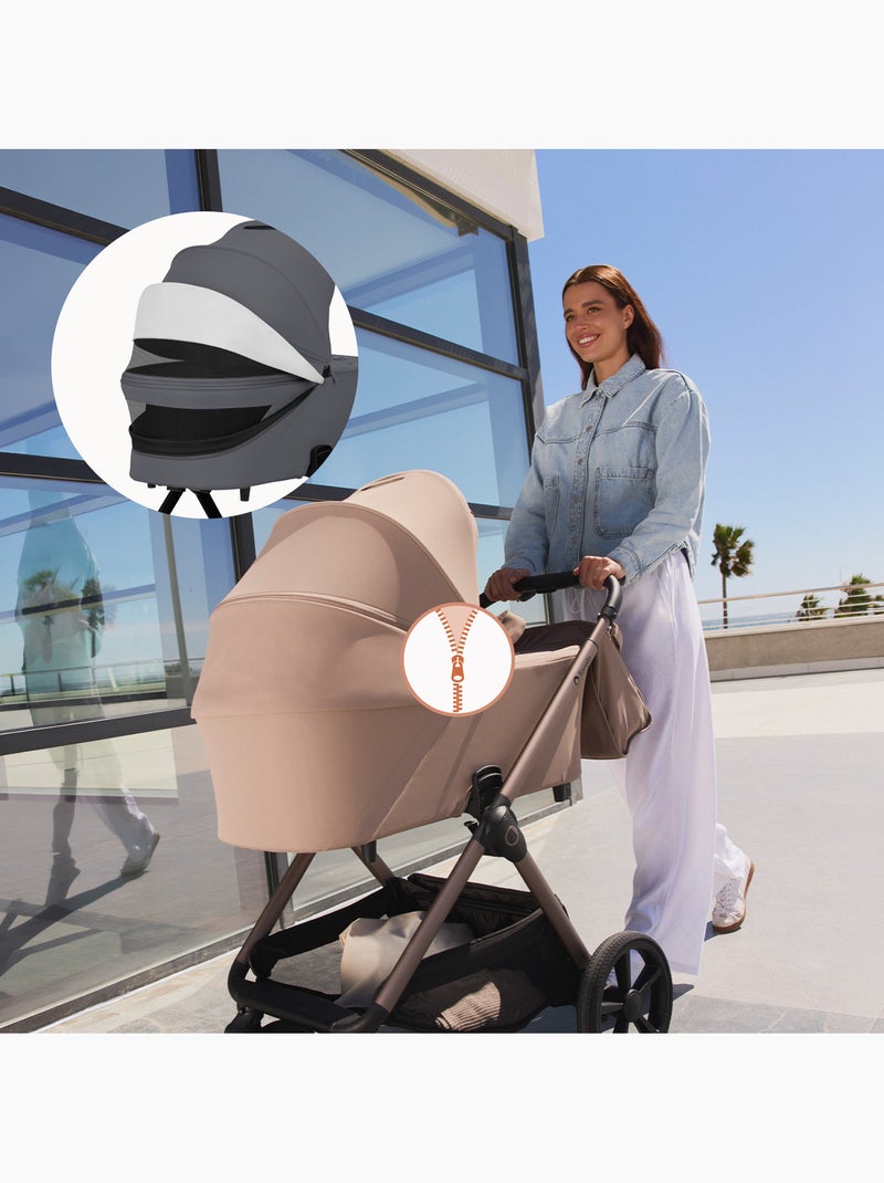 Poussette Trio LIONELO Carmine - Jusqu'à 22kg - Pack poussette, Nacelle, Cosi et Accessoires Gris - Kiabi