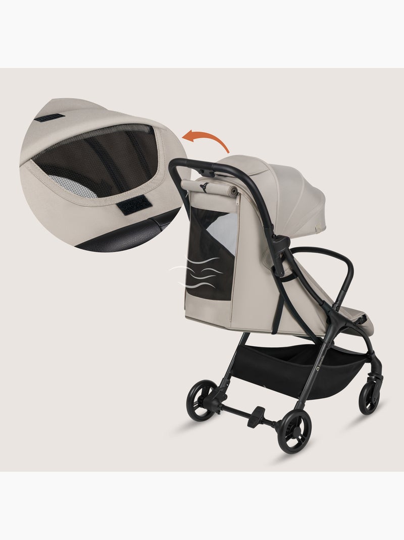 Poussette ultra compacte LIONELO Agia - Lègère - Jusqu'à 4 - Grand panier - Pliage rapide Beige - Kiabi