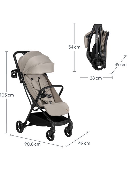 Poussette ultra compacte LIONELO Agia - Lègère - Jusqu'à 4 - Grand panier - Pliage rapide - Kiabi Poussette ultra compacte LIONELO Agia - Lègère - Jusqu'à 4 - Grand panier - Pliage rapide - Kiabi
