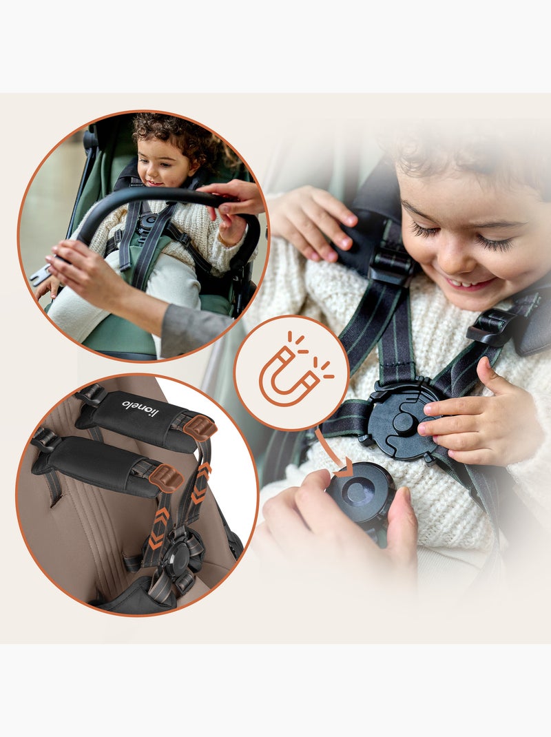 Poussette Ultra-compacte LIONELO Bess - Compatible avion - Léger - Pliage rapide Beige - Kiabi