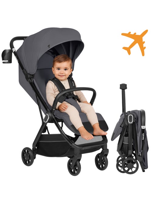 Poussette Ultra-compacte LIONELO Bess - Compatible avion - Léger - Pliage rapide - Kiabi