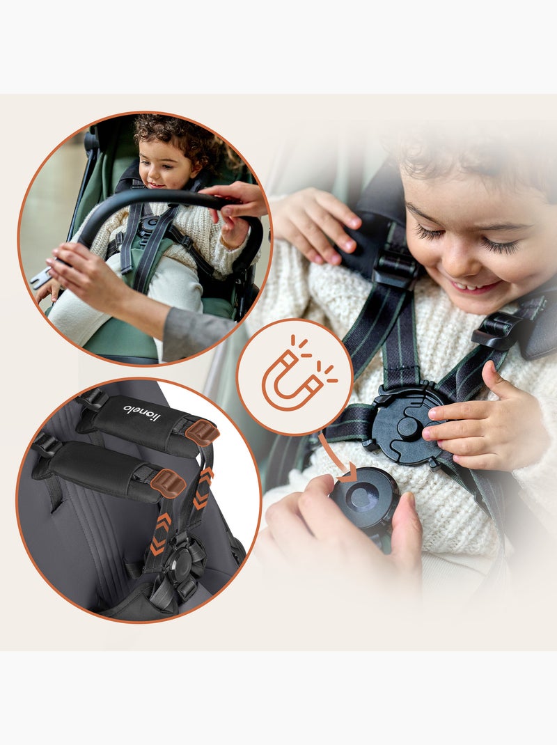 Poussette Ultra-compacte LIONELO Bess - Compatible avion - Léger - Pliage rapide Gris - Kiabi