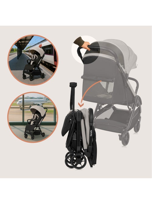 Poussette Ultra-compacte LIONELO Julie Air - Compatible avion - Léger - Pliage rapide - Kiabi