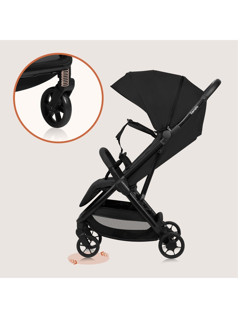 Poussette Ultra-compacte LIONELO Julie Air - Compatible avion - Léger - Pliage rapide Noir - Kiabi