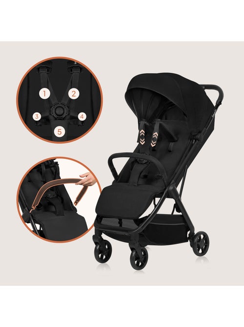Poussette Ultra-compacte LIONELO Julie Air - Compatible avion - Léger - Pliage rapide - Kiabi Poussette Ultra-compacte LIONELO Julie Air - Compatible avion - Léger - Pliage rapide - Kiabi