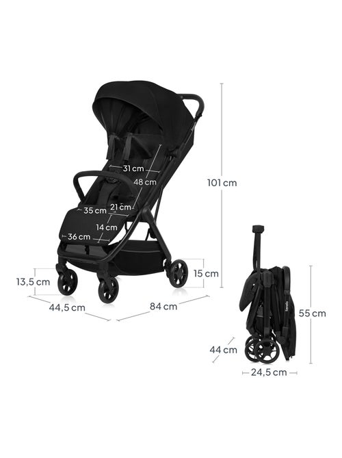 Poussette Ultra-compacte LIONELO Julie Air - Compatible avion - Léger - Pliage rapide - Kiabi Poussette Ultra-compacte LIONELO Julie Air - Compatible avion - Léger - Pliage rapide - Kiabi
