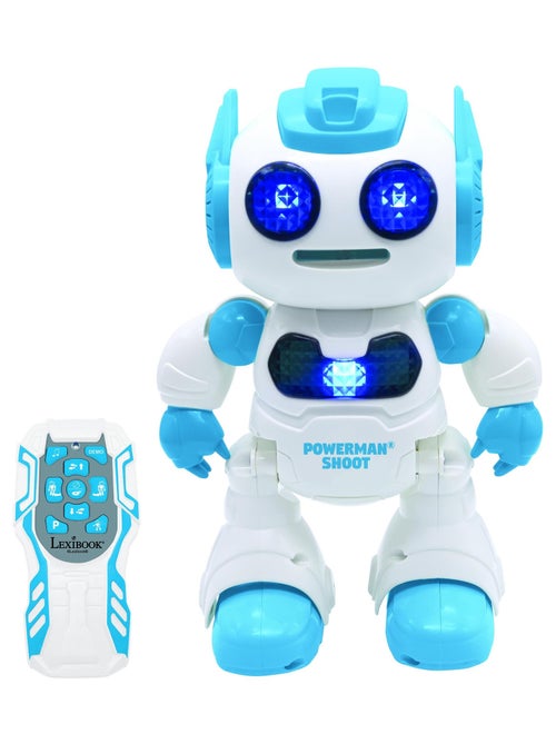Powerman® shoot stem robot, dance, music, demo incl. Afstandsbediening & foam discs - Kiabi Powerman® shoot stem robot, dance, music, demo incl. Afstandsbediening & foam discs - Kiabi