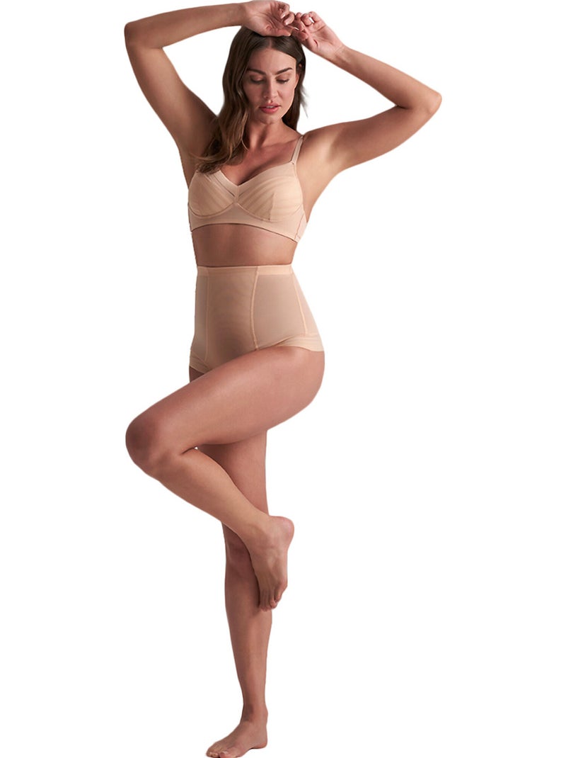Powermesh ultra hoge taille shapewear string Beige - Kiabi