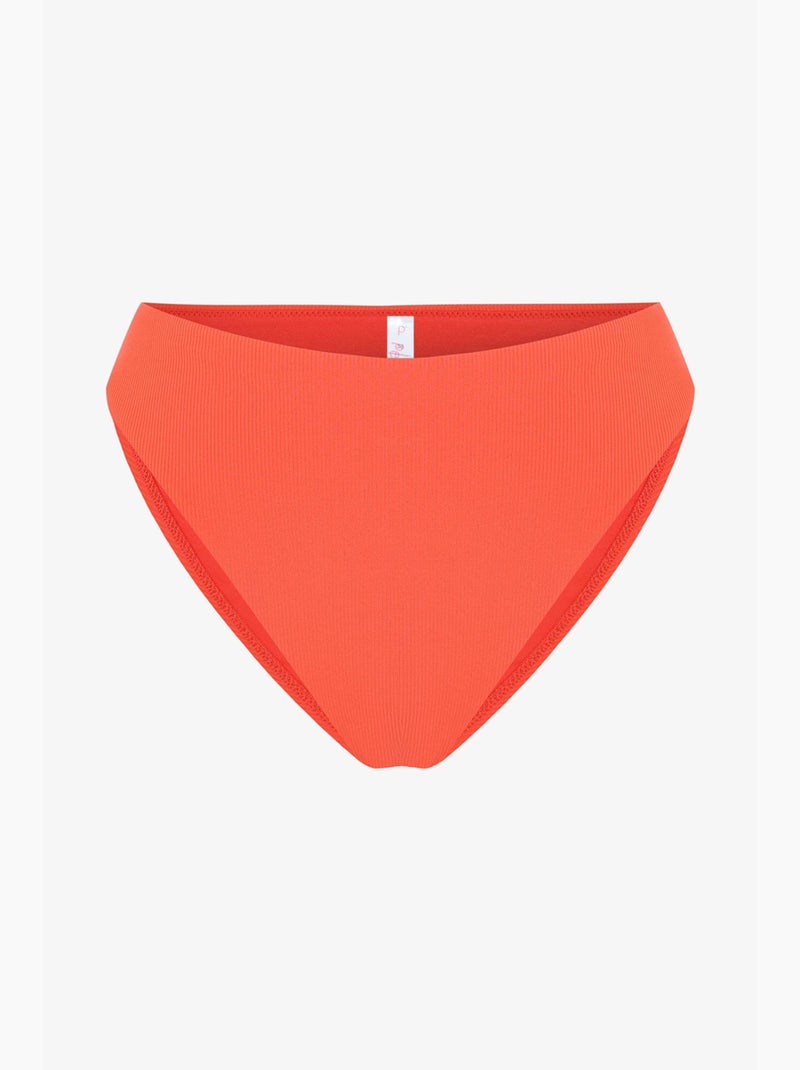 Praslin minimalistische snit high-leg bikinibroekje penti Rood - Kiabi