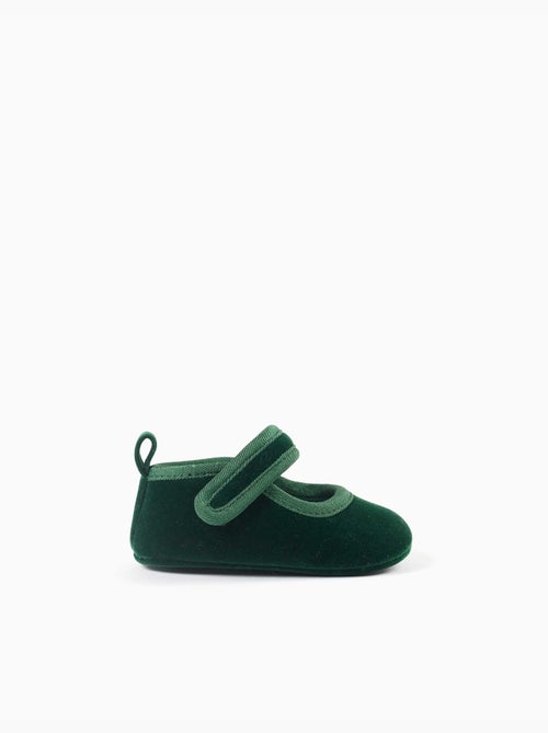 Pre-walker fluwelen ballerina schoenen - Kiabi