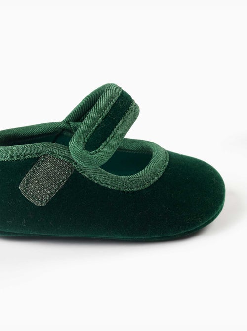Pre-walker fluwelen ballerina schoenen - Kiabi