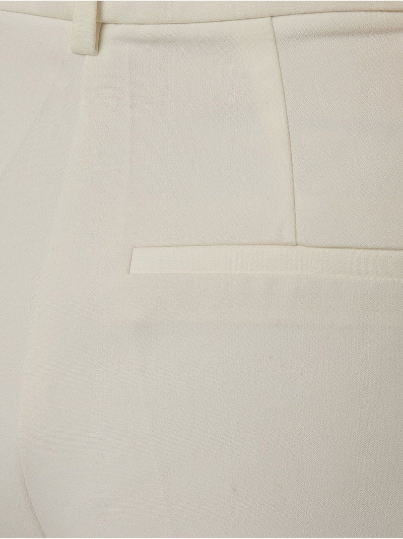 Premium hoge taille flared broek Wit - Kiabi