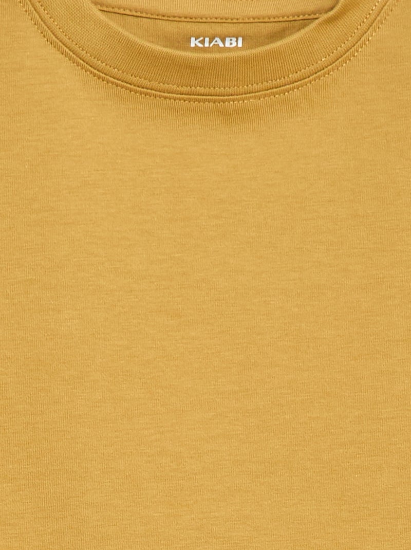 Premium katoenen T-shirt Geel - Kiabi