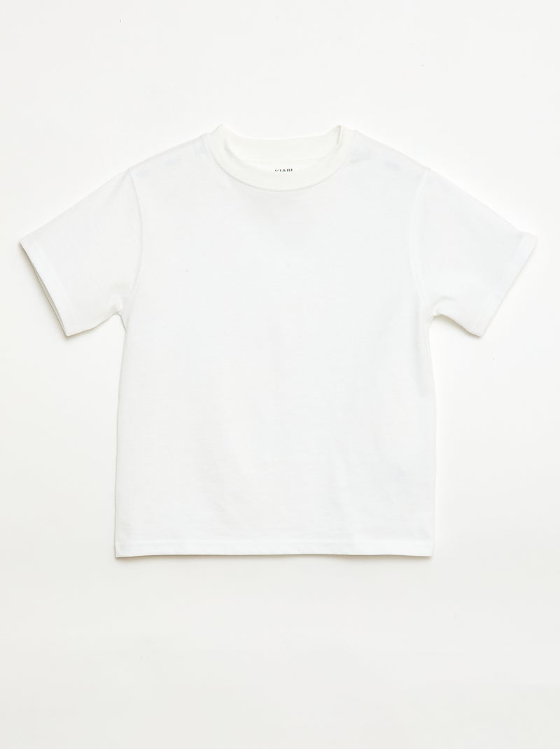 Premium katoenen T-shirt Wit - Kiabi