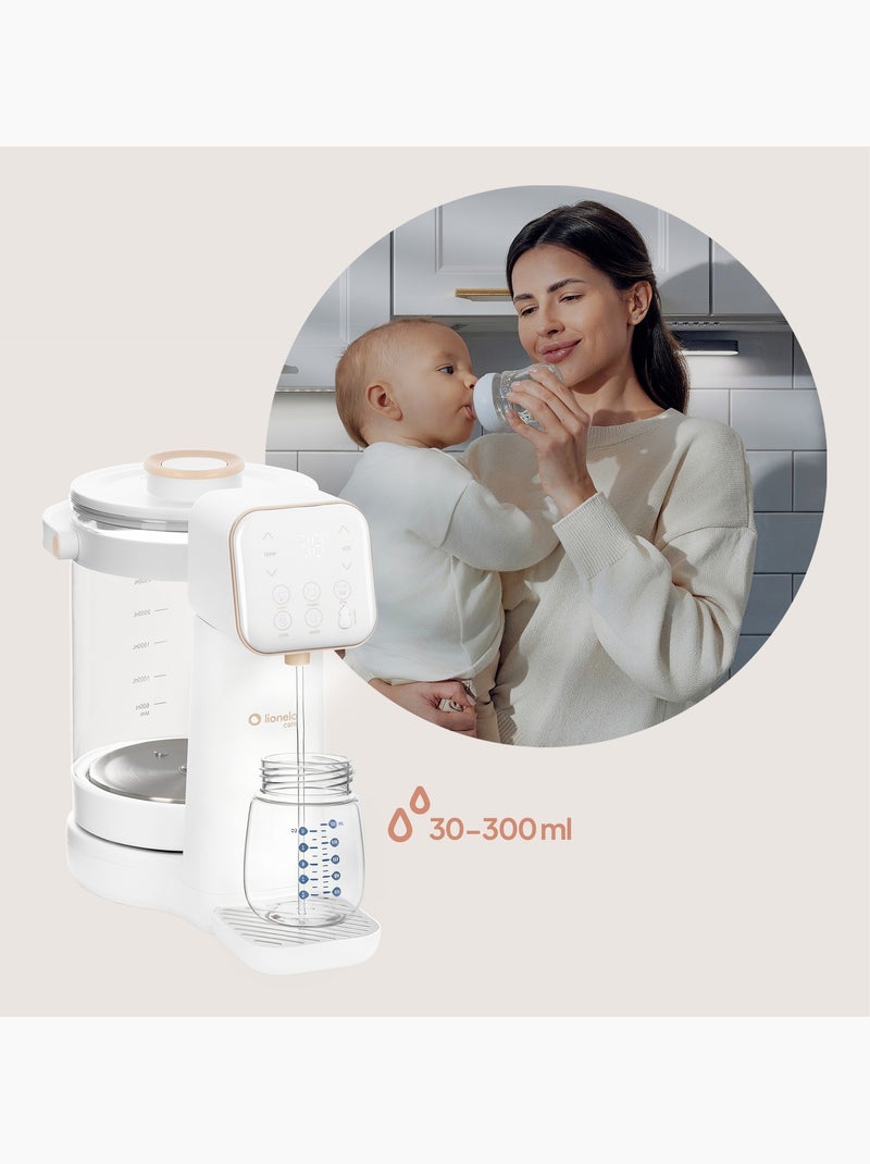 Préparateur de biberons automatique LIONELO Babypresto 2.0 - Lampe UV - 3L - 40-100°C Blanc - Kiabi