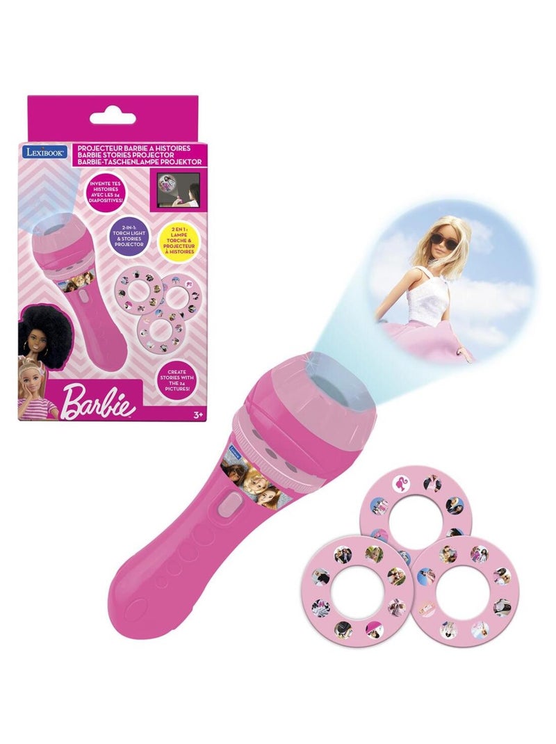 Projecteur à histoires et lampe torche barbie Rose - Kiabi