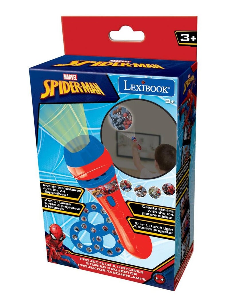 Projecteur à histoires et lampe torche spiderman Rouge - Kiabi