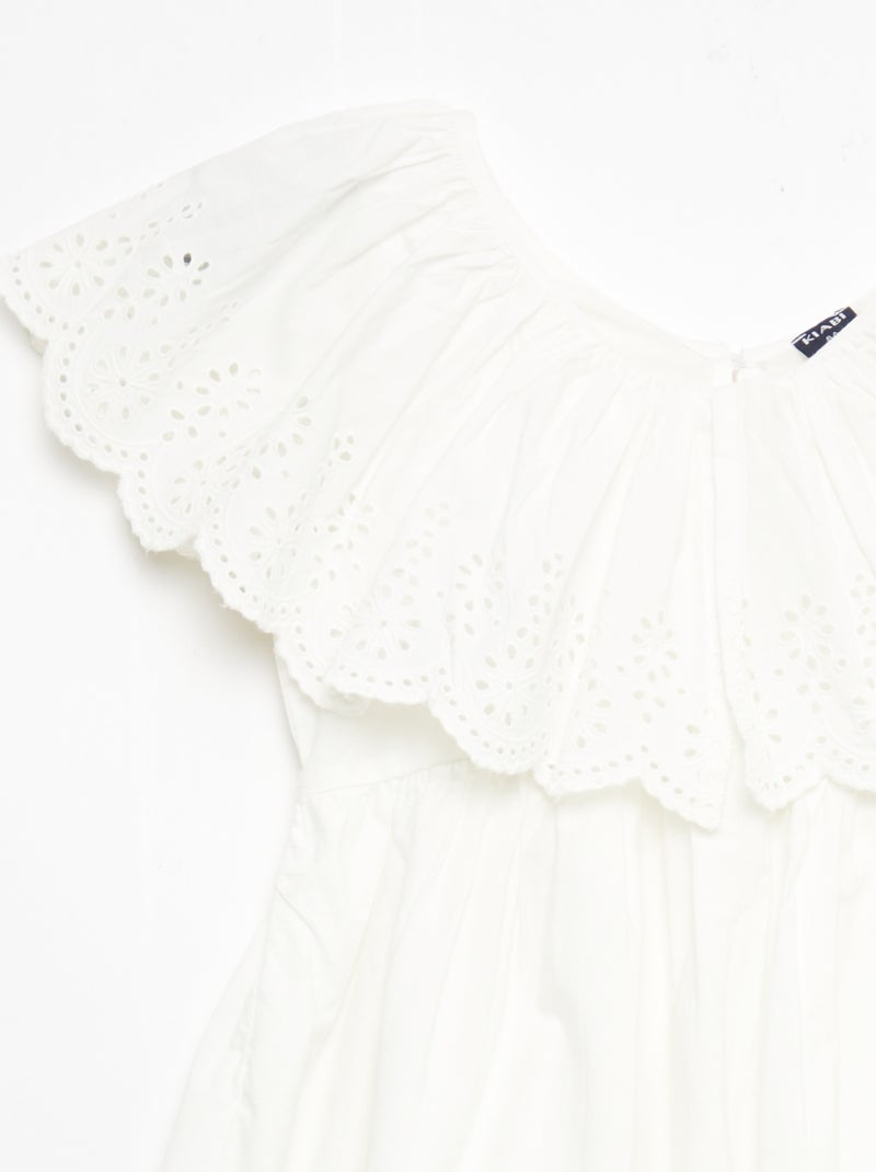 Propoline jurk met broderie anglaise details Wit - Kiabi