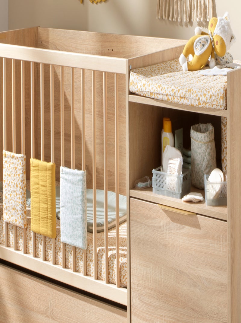 Protection de barreaux de lit en coton - sauthon Blanc Jaune - Kiabi