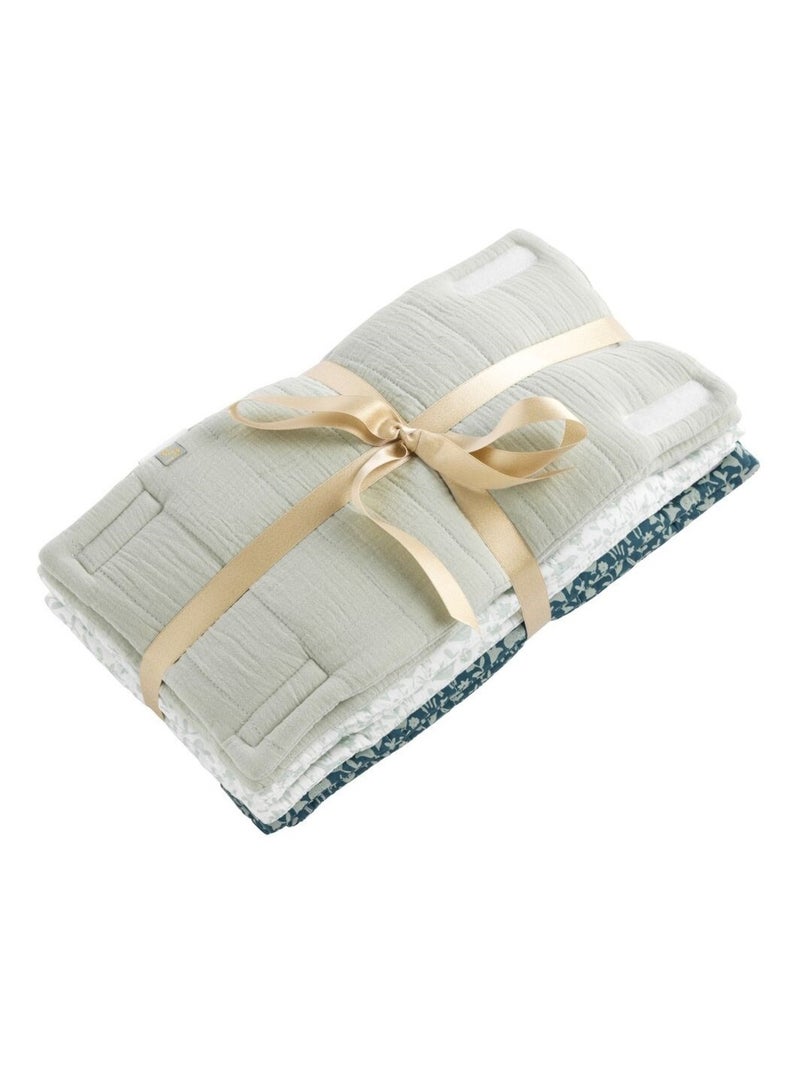 Protection de barreaux de lit en coton - sauthon Bleu Blanc - Kiabi
