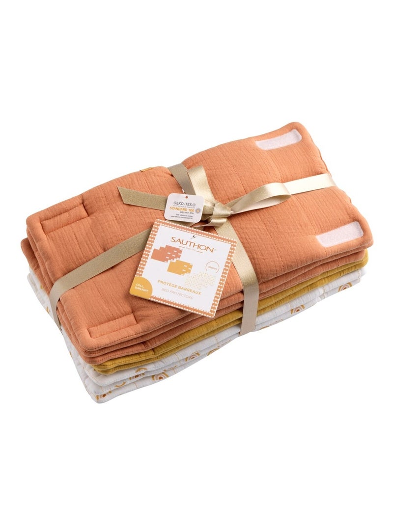 Protections de barreaux de lit en coton - sauthon Jaune moutarde - Kiabi