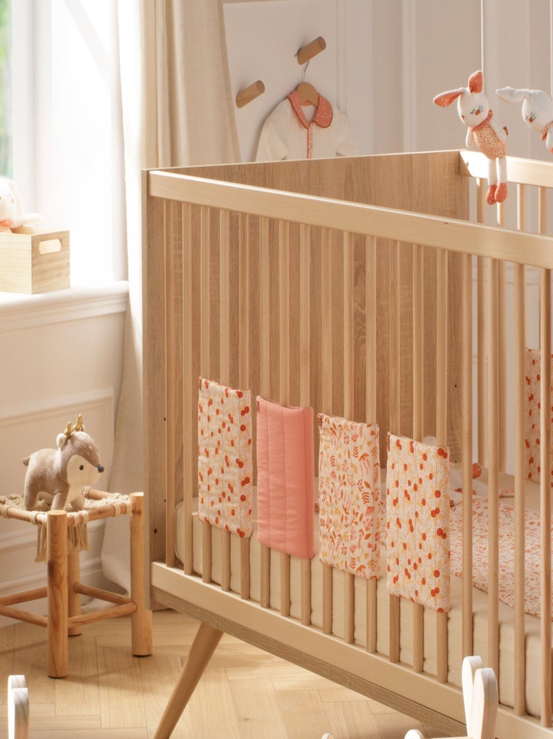 Protections de barreaux de lit lot de 8 en coton - sauthon Rose - Kiabi
